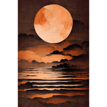 Illustration - Tableau sur toile la pleine lune 30x45 cm