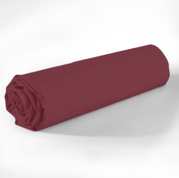 Uni bp - Drap Housse coton rouge 140x190 cm