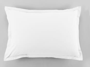 Uni bp - Taie d'oreiller coton blanc 50x70 cm