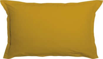 Uni bp - Taie d'oreiller coton jaune 50x70 cm