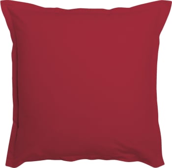 Uni bp - Taie d'oreiller coton rouge 63x63 cm