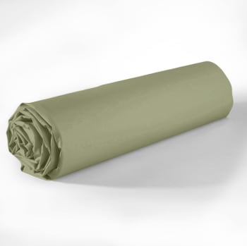 Uni bp - Drap Housse coton vert 90x190 cm