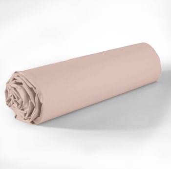 Uni bp - Drap Housse coton rose 90x190 cm