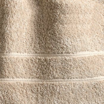 Coton peigne d'egypte eponges - Serviette de toilette 50x100 beige sable en coton