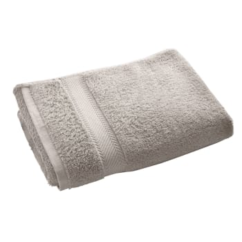 Claire - Lot de 2 serviettes de toilette grise 50x100 en coton