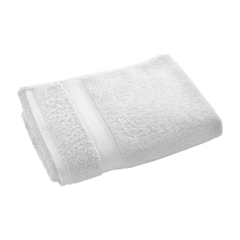 Claire - Lot de 2 serviettes de toilette 50x100 blanc en coton