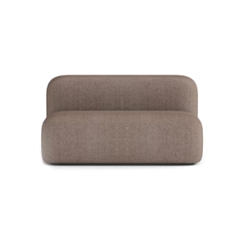 MAX - Lineares 2-Sitzer-Sofa aus Stoff, braun