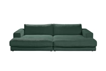MADELINE - Extrabreites Sofa aus Cord, smaragd