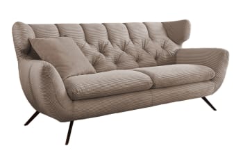 CHARME - 2-Sitzer Sofa aus Cord, taupe