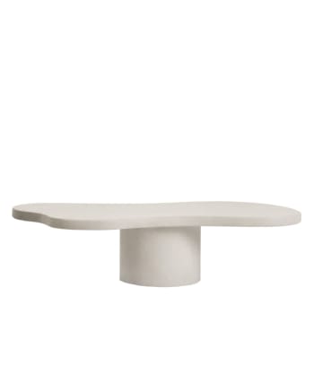 By marlot baus - Tavolino in microcemento, colore bianco, 120 cm