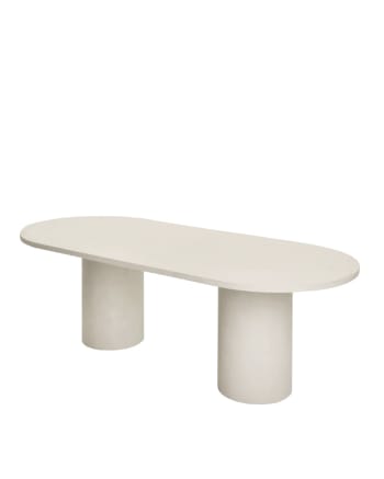 Reye by marlot baus - Table à manger microciment couleur blanc 240 cm