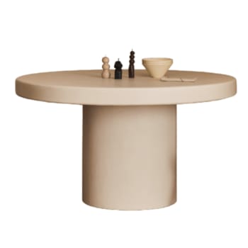 Persillé by marlot baus - Table à manger en microciment couleur blanc 180 cm