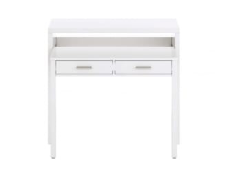 Clea - Mesa escritorio extensible con 2 cajones - l100 cm blanco