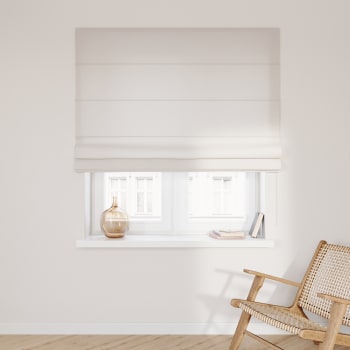 ROMANTICA Leinen-Look, Monde im weiß, 120x160 Maisons Halbtransparentes Raffrollo du | cm