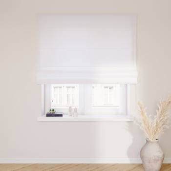 Raffrollo mit Klettschiene, du cm LONETA Monde weiß, 50x60 | Maisons