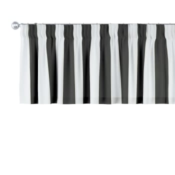 Comics - Gestreifte Kurzgardine mit Kräuselband, schwarz und weiß, 130x40 cm