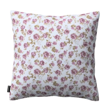 Flowers - Kissenhülle mit Blümchen, aus Baumwolle, rosa, 50x50cm