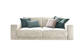 MADELINE - 2-Sitzer Sofa aus Cord, cremeweiß