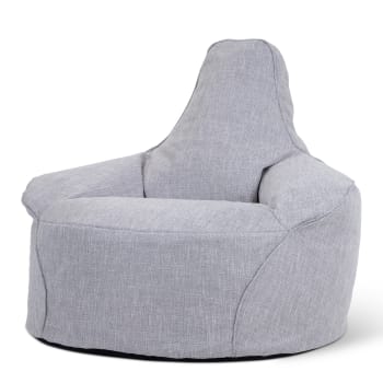 AXEL - Pouf fauteuil géant gris clair