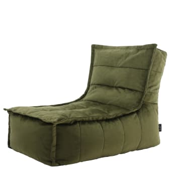 Dolce - Pouf velours vert olive