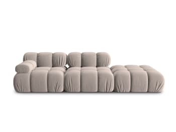 Bellis - 4-Sitzer modulares Sofa rechts aus Samt, beige