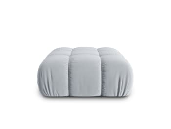 Bellis - Pouf in velluto, azzurro