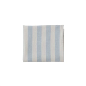 Striped - Nappe rayée bleu en coton organique H260x140cm