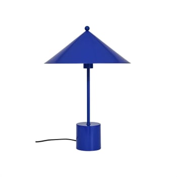 Kasa - Lampe bleu en acier Ø35xH50cm