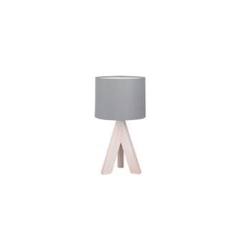 Ging - Lampe design en bois gris
