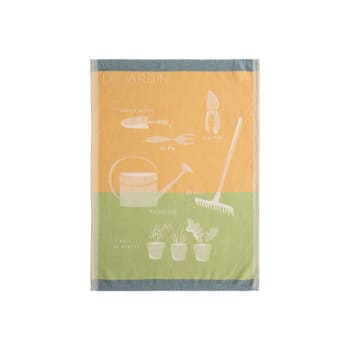 Torchon "Ratatouille" Jacquard Coton - 48x70 Cm, Thème Recette Provençale, Décoration Cuisine Ensoleillée