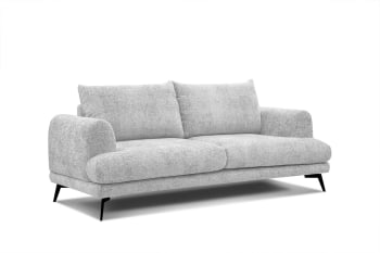 Adria - 3-Sitzer Sofa aus Stoff, hellgrau