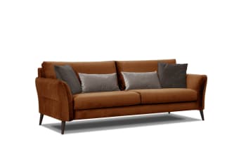 Figari - 3-Sitzer XXL Sofa aus Stoff, orange
