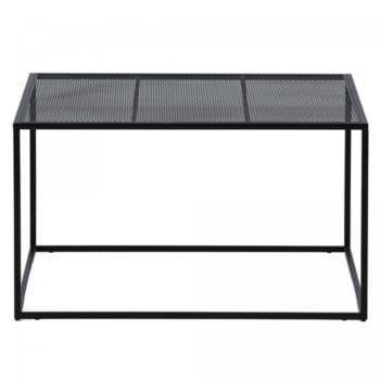 Netia - Table basse moderne en métal noir