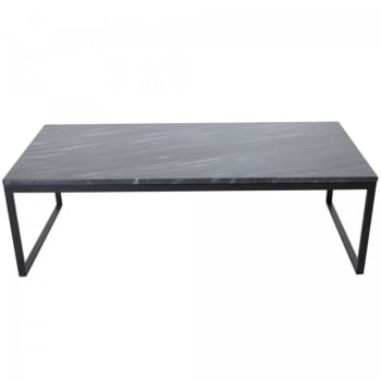 Elisha - Table basse moderne avec plateau en marbre gris