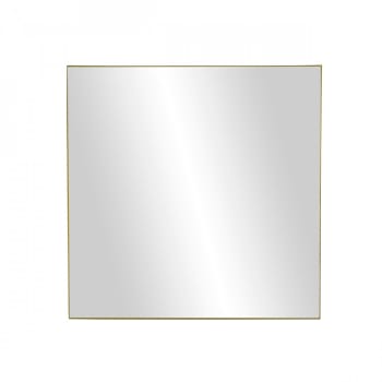 Palace - Miroir carré 80cm contour en métal doré