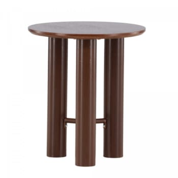 Serenny - Table d'appoint ronde en bois et métal 44cm