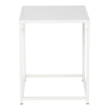 Simona - Table d'appoint moderne en métal 37cm blanc