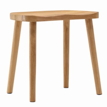 Petit tabouret en bois clair NAMPA 