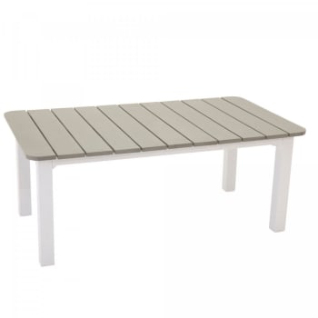 Nyx - Table basse extérieur 110x60cm effet bois gris