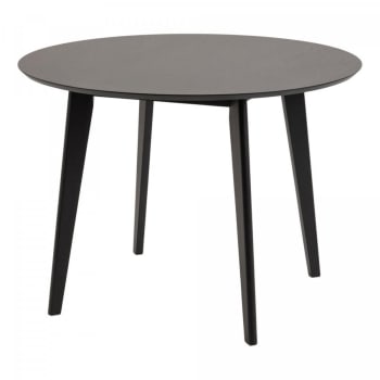 Roxy - Table à manger ronde en bois 105cm noir
