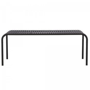 Angela - Table de jardin 200x100cm en aluminium noir