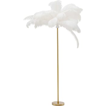 Plumes - Lámpara de pie plumas blanca 165cm