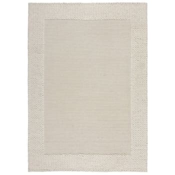 PILAT - Tapis de salon en laine beige 120x170 cm