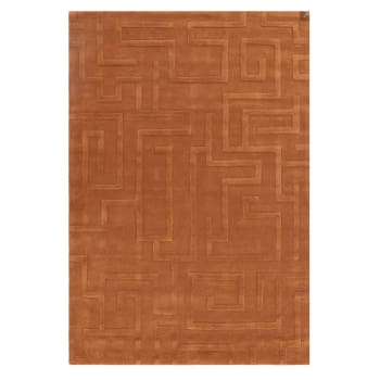 ZEMA - Tapis de salon en laine orange 120x170 cm