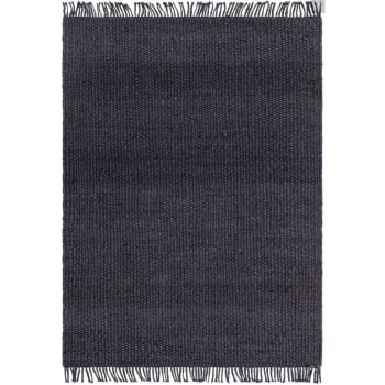 HURST - Tapis design en jute bleu marine 120x170 cm