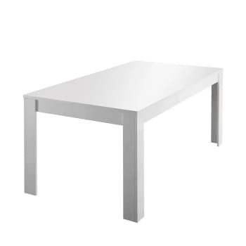 SKY - Tavolo da pranzo allungabile in legno bianco cm 137/185x90 79h