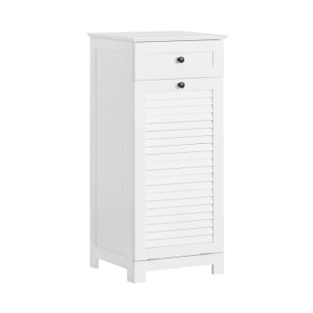 Nova Deco Mobiletto da Bagno con Anta e Cassetti Bianco 56x30x83 cm - 834181