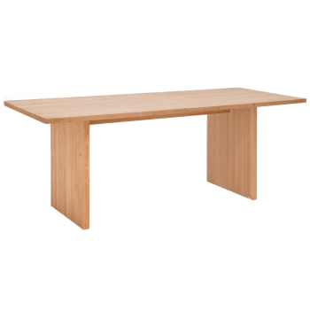 Bali - Mesa de comedor de madera maciza en tono medio de 200x75cm