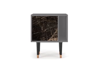 NIGHT ABYSS - Table de chevet noir 1 porte L 58 cm