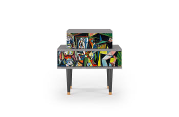 WOMEN OF ALGIERS BY PABLO PICASSO - Table de chevet multicolore 2 tiroirs L 58 cm